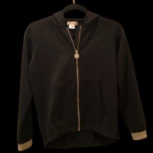 MICHAEL KORS Black Zip-Up Hoodie Size M